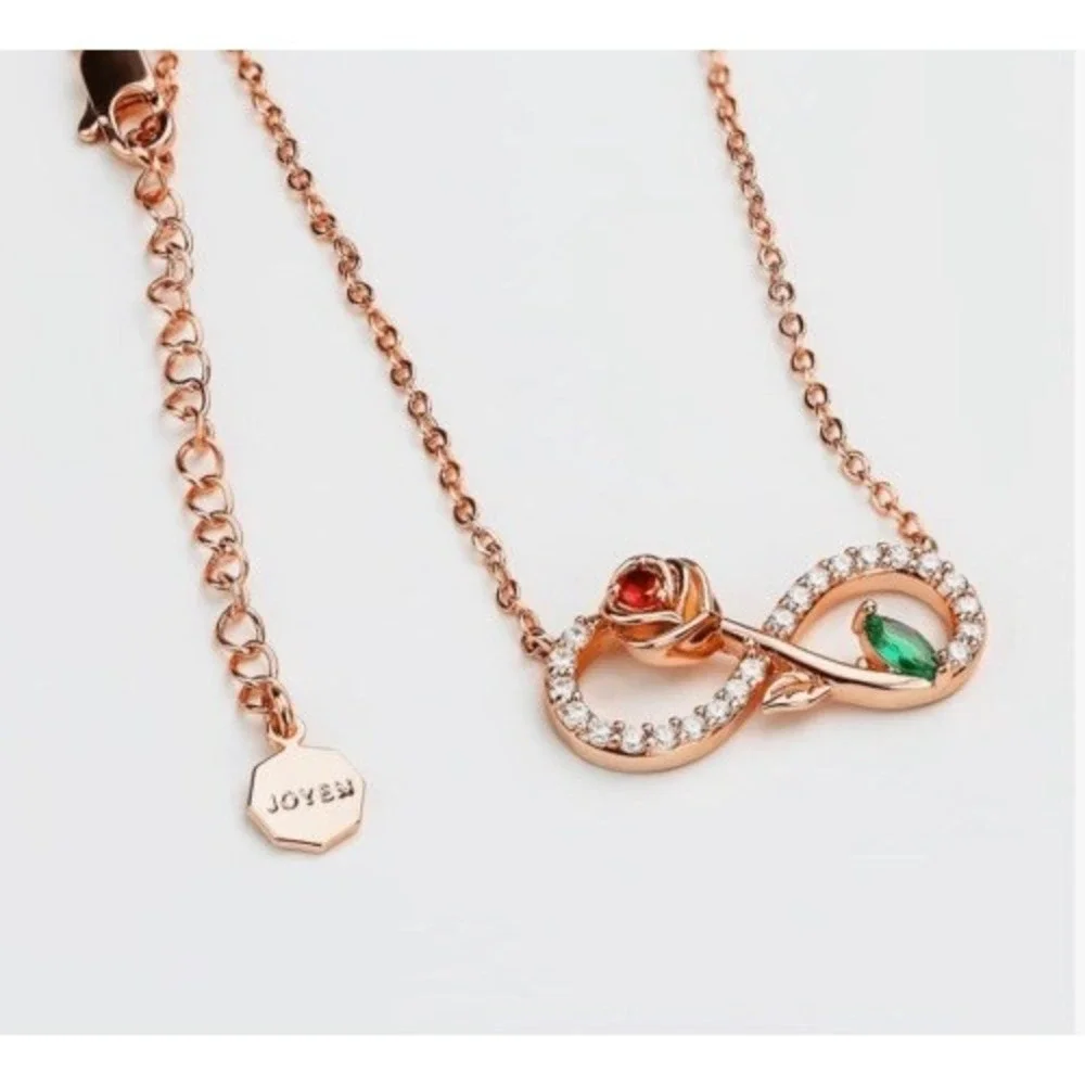 NWB Joyen Women Gold‎ Pendant Necklace with Cubic Zirconia for Wife Girlfriend